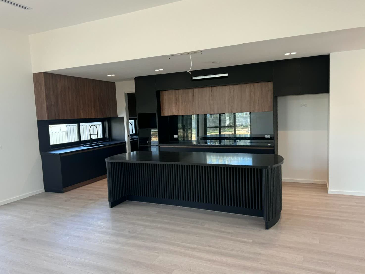Completed ASM kitchen with a generous central island