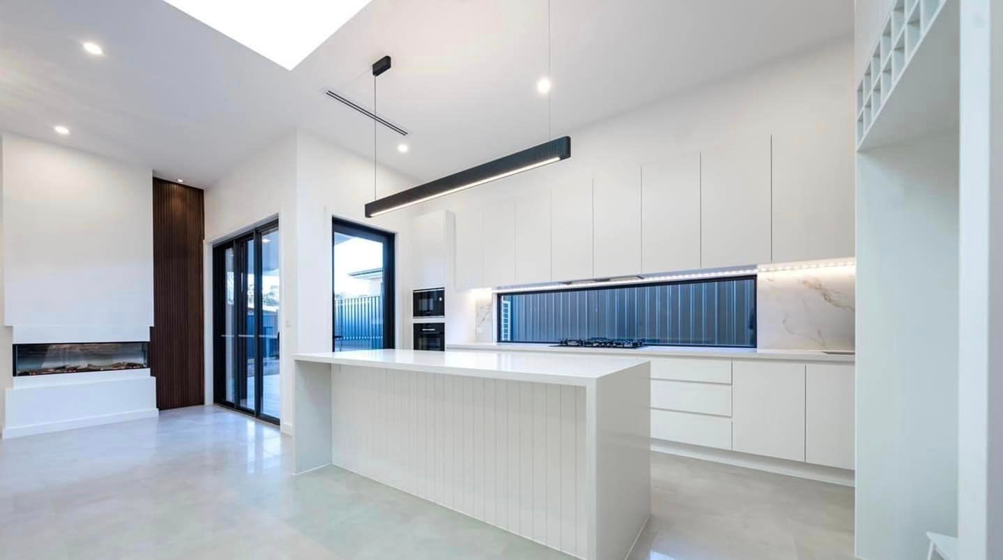 Completed ASM kitchen with a large island