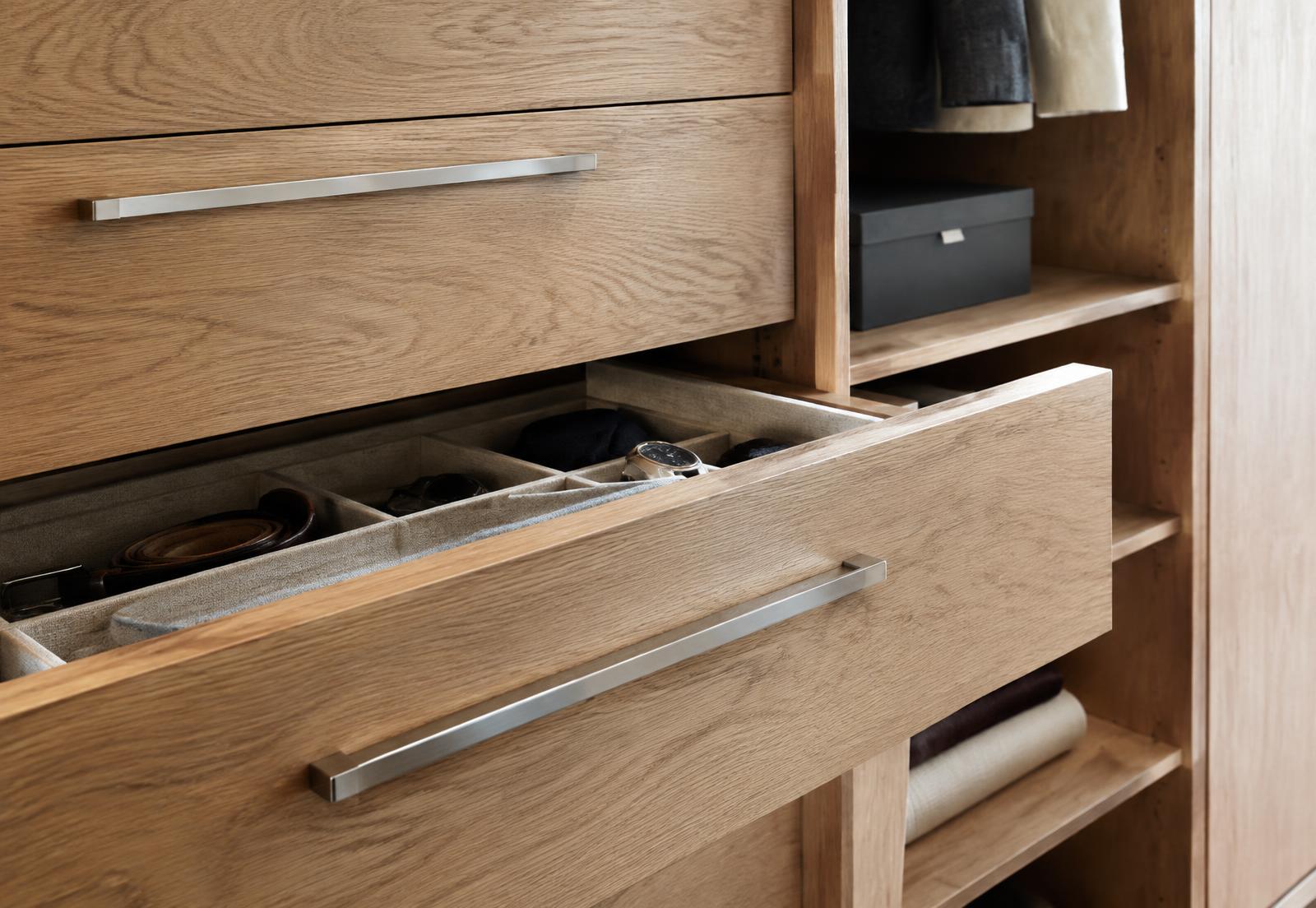 Existing architecture considered in a custom wardrobe layout
